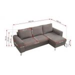 Narożnik AXEL L - uniwersalny - jasnobrązowy, welwet