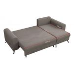 Narożnik AXEL L - uniwersalny - jasnobrązowy, welwet