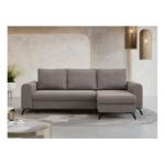 Narożnik AXEL L - uniwersalny - jasnobrązowy, welwet