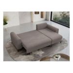 Narożnik AXEL L - uniwersalny - jasnobrązowy, welwet