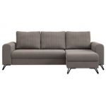 Narożnik AXEL L - uniwersalny - jasnobrązowy, welwet