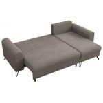 Narożnik AXEL L - uniwersalny - jasnobrązowy, welwet