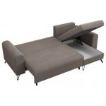 Narożnik AXEL L - uniwersalny - jasnobrązowy, welwet