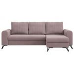 Narożnik AXEL L - uniwersalny - różowy, welwet