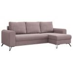 Narożnik AXEL L - uniwersalny - różowy, welwet