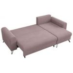 Narożnik AXEL L - uniwersalny - różowy, welwet