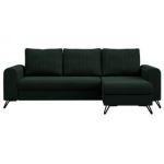 Narożnik AXEL L - uniwersalny - zielony, welwet