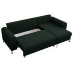 Narożnik AXEL L - uniwersalny - zielony, welwet