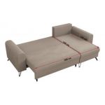 Narożnik AXEL L - uniwersalny - beżowy, welwet