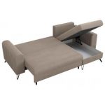 Narożnik AXEL L - uniwersalny - beżowy, welwet