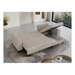 Narożnik AXEL L - uniwersalny - kremowy, welwet