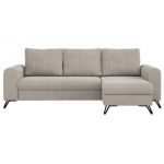 Narożnik AXEL L - uniwersalny - kremowy, welwet