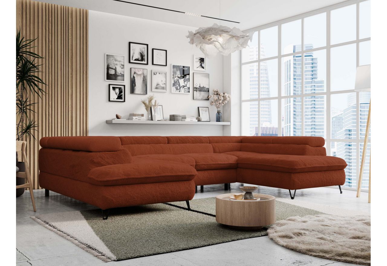 Narożnik PETER U - Lapit 44 - pomarańczowy - OUTLET