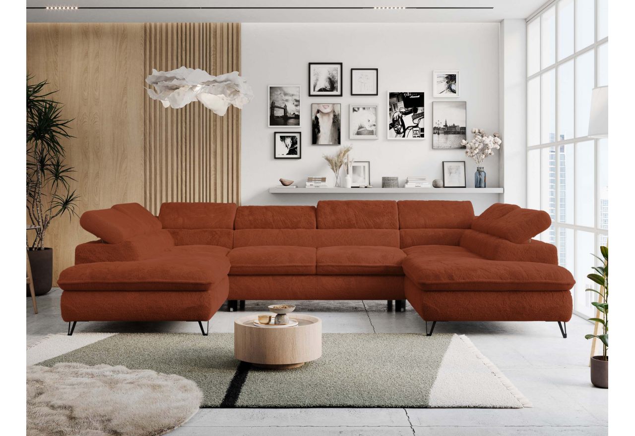 Narożnik PETER U - Lapit 44 - pomarańczowy - OUTLET