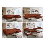 Narożnik PETER U - Lapit 44 - pomarańczowy - OUTLET