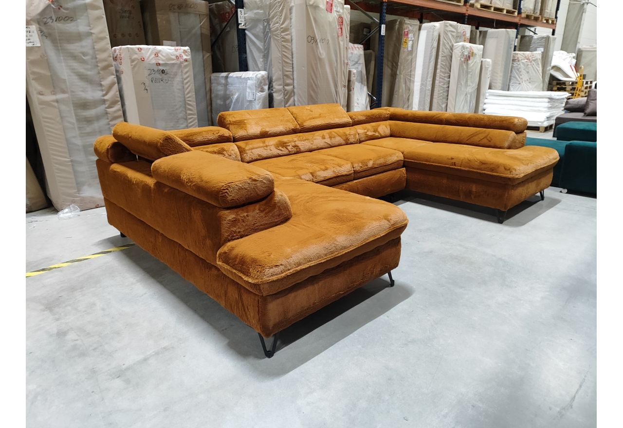 Narożnik PETER U - Lapit 44 - pomarańczowy - OUTLET