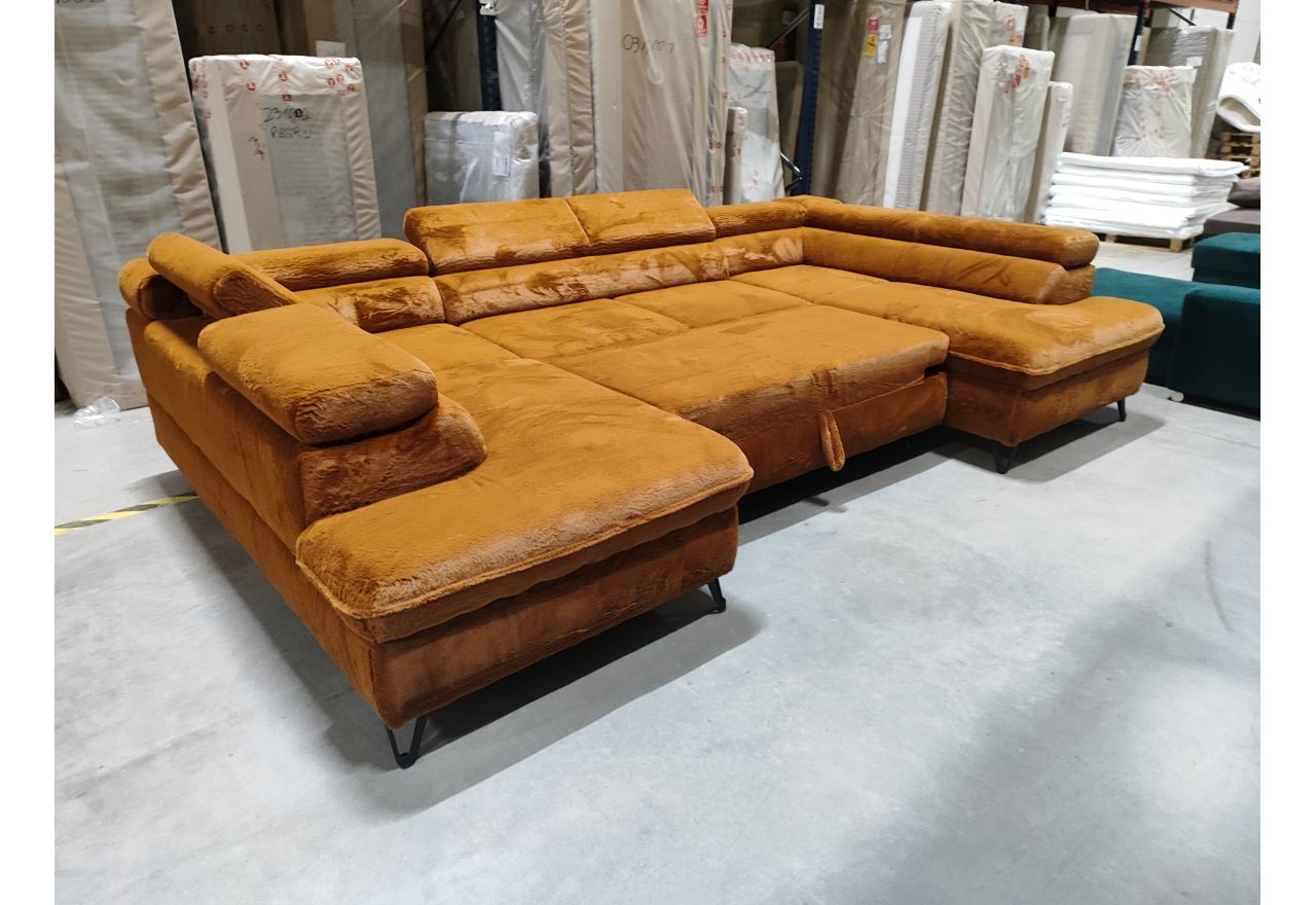 Narożnik PETER U - Lapit 44 - pomarańczowy - OUTLET