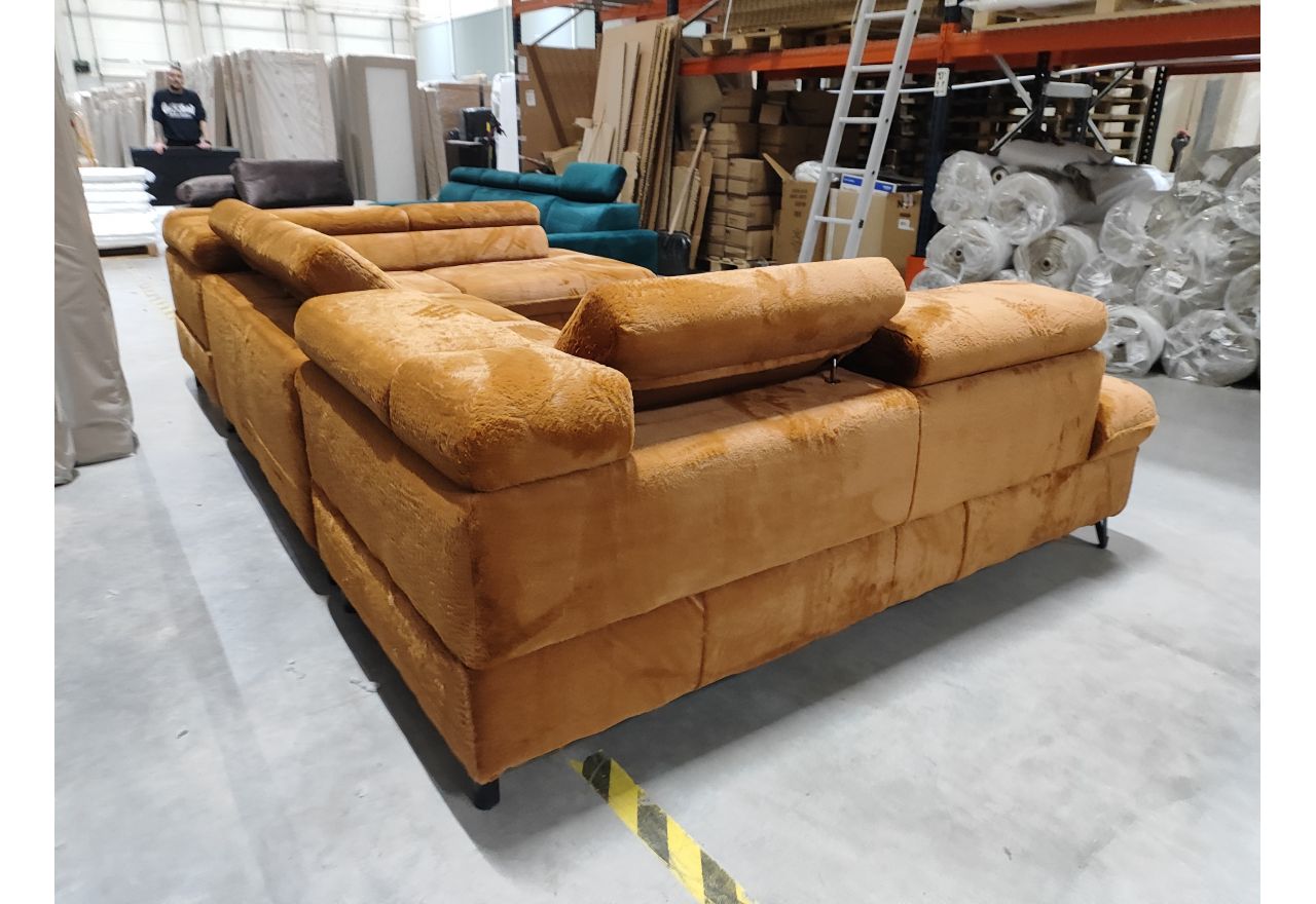 Narożnik PETER U - Lapit 44 - pomarańczowy - OUTLET