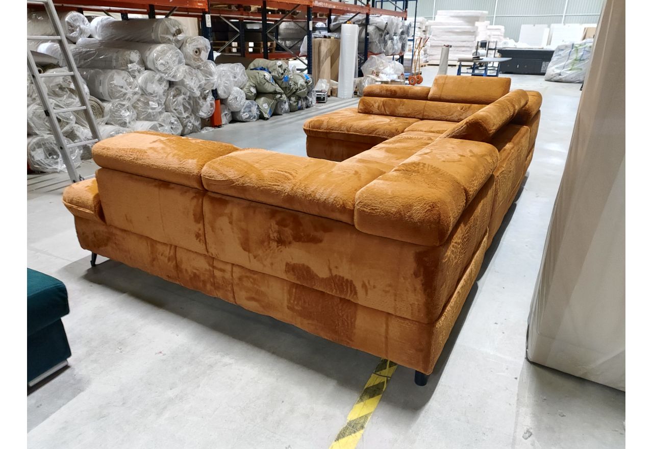 Narożnik PETER U - Lapit 44 - pomarańczowy - OUTLET