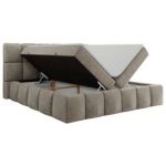 Łóżko kontynentalne NIRA 200x200 - Matana 17 - beżowy - OUTLET