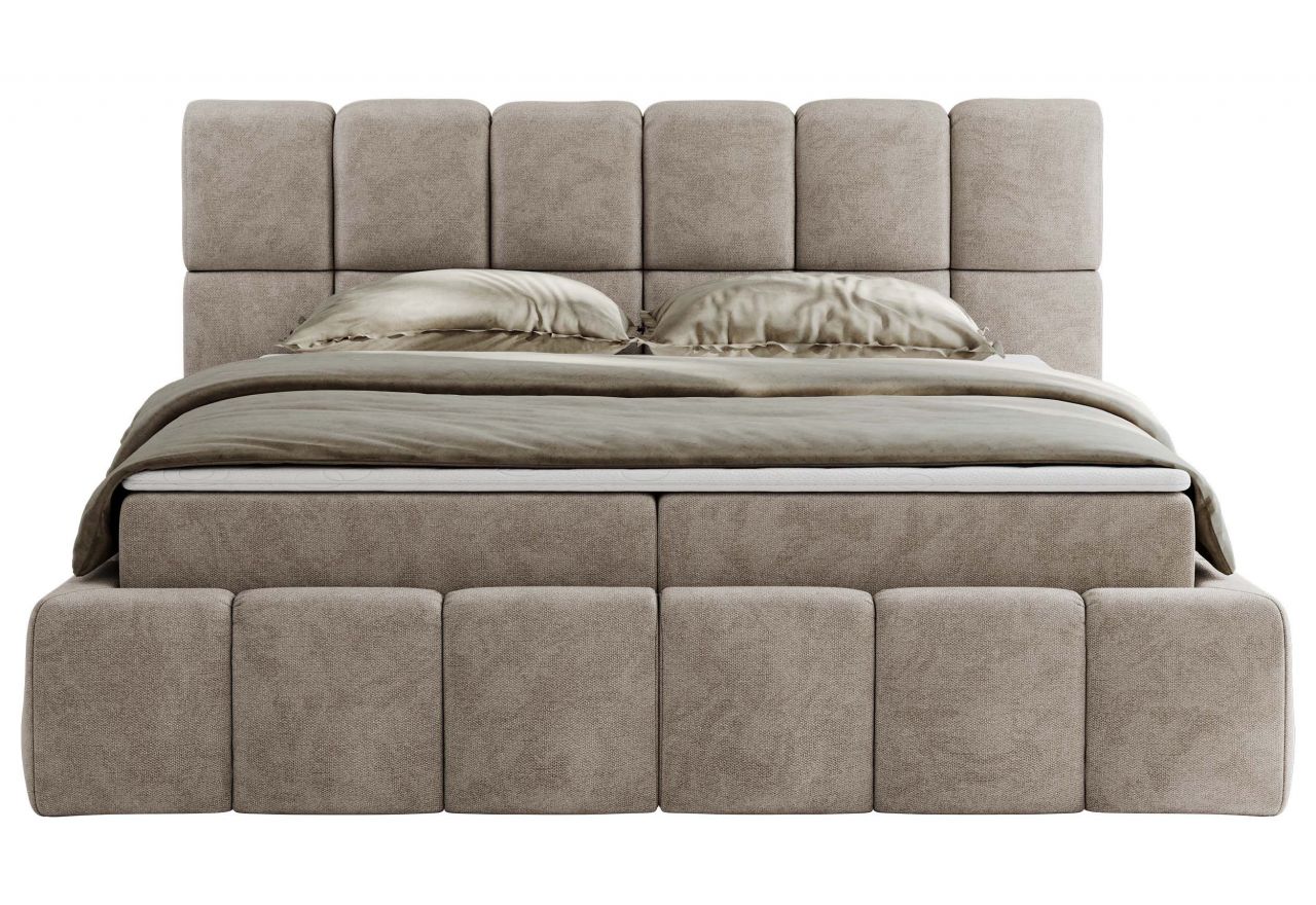 Łóżko kontynentalne NIRA 200x200 - Matana 17 - beżowy - OUTLET