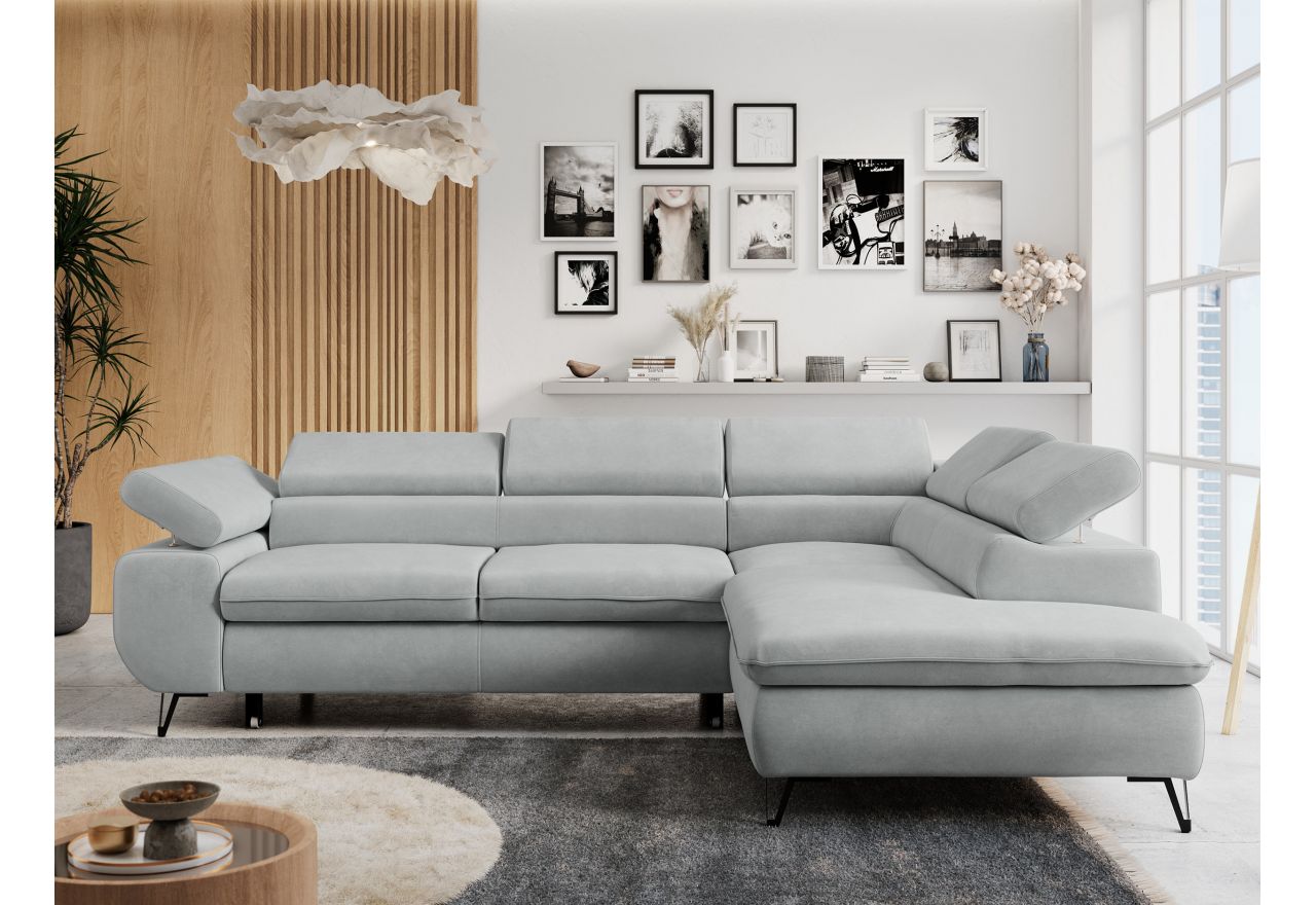 Narożnik PETER L - Paros 05 - jasny szary - OUTLETU