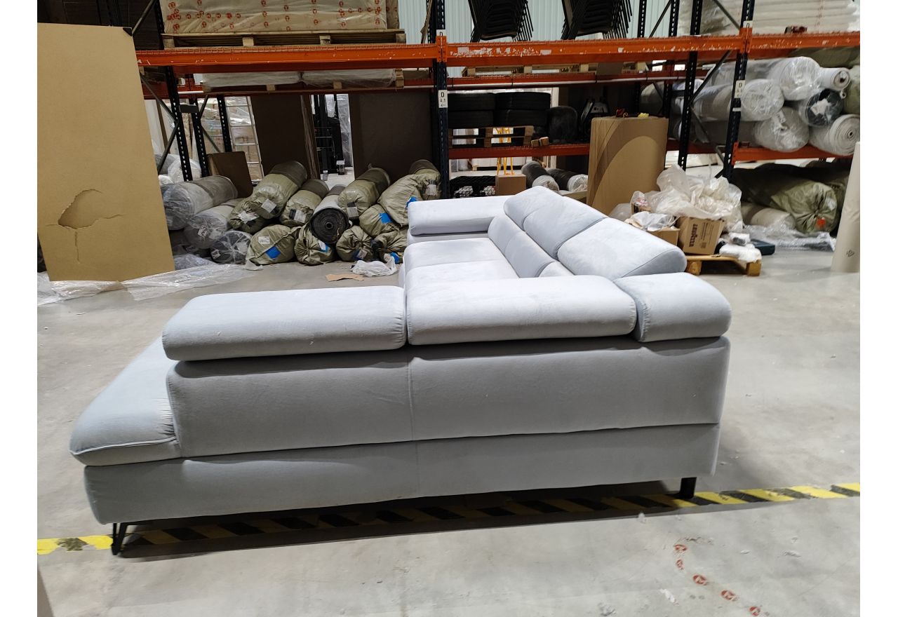 Narożnik PETER L - Paros 05 - jasny szary - OUTLETU