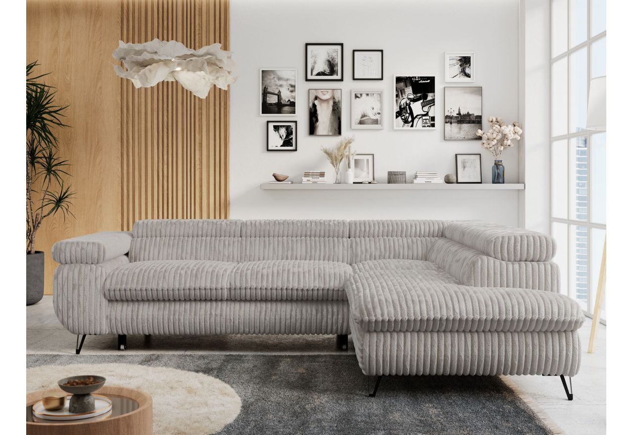 Narożnik PETER L - Tilia 86 - szary - OUTLET