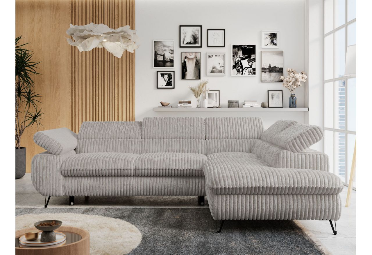 Narożnik PETER L - Tilia 86 - szary - OUTLET