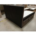 Łóżko kontynentalne VITTORIA 200x200 - Monolith 92 - ciemny szary - OUTLETU