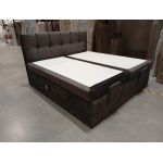 Łóżko kontynentalne VITTORIA 200x200 - Monolith 92 - ciemny szary - OUTLETU