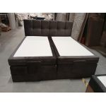 Łóżko kontynentalne VITTORIA 200x200 - Monolith 92 - ciemny szary - OUTLETU