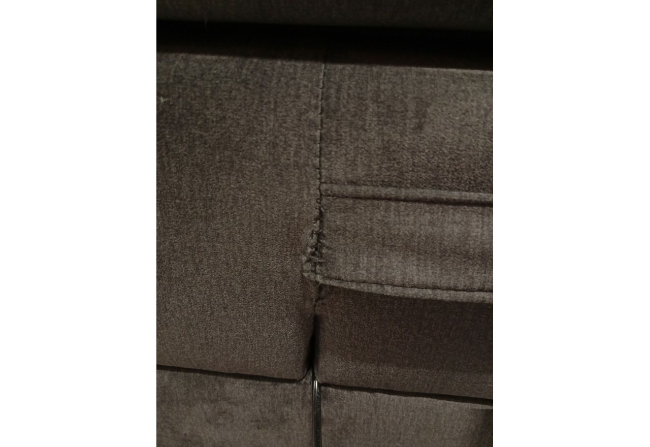 Łóżko kontynentalne VITTORIA 200x200 - Monolith 92 - ciemny szary - OUTLETU