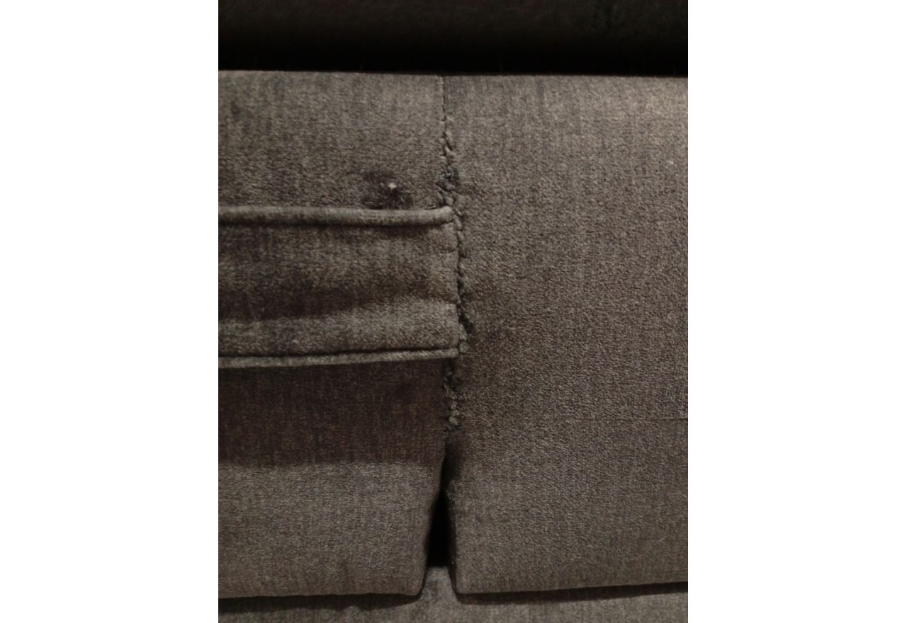 Łóżko kontynentalne VITTORIA 200x200 - Monolith 92 - ciemny szary - OUTLETU