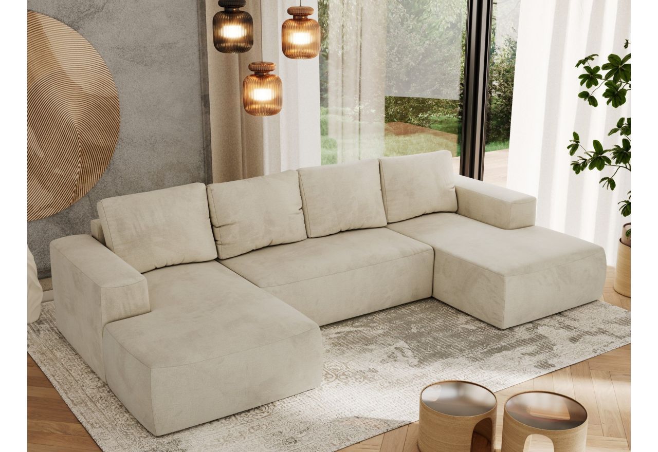 Narożnik TRENTINO U - Monolith 02 - beżowy - OUTLET