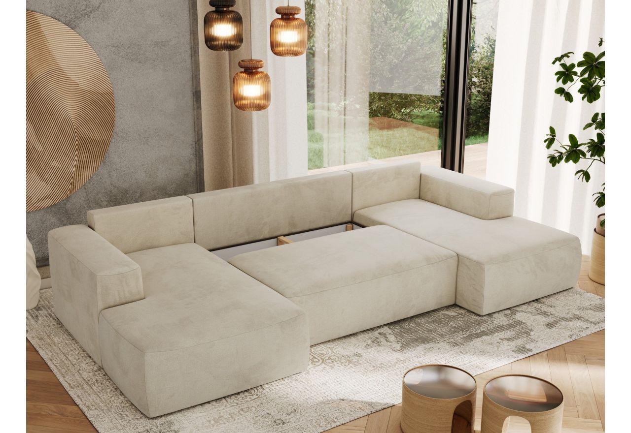 Narożnik TRENTINO U - Monolith 02 - beżowy - OUTLET