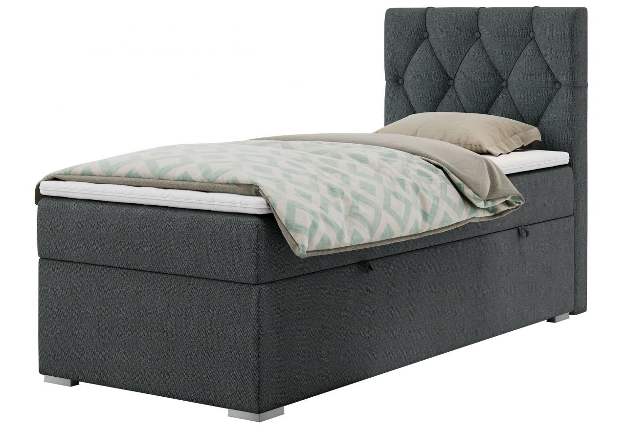 Łóżko kontynentalne ALDA 90x200 - Matana 05 - ciemny szary - OUTLET