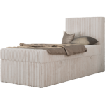 Łóżko kontynentalne TILIO 90x200 - H3 - beżowy, sztruks - strona prawa