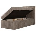 Łóżko kontynentalne TILIO 90x200 - H3 - jasnobrązowy, sztruks - strona prawa