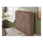 Łóżko kontynentalne TILIO 90x200 - H3 - brązowy, sztruks - strona prawa