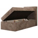 Łóżko kontynentalne TILIO 90x200 - H3 - brązowy, sztruks - strona prawa