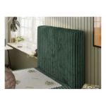 Łóżko kontynentalne TILIO 90x200 - H3 - ciemnozielony, sztruks - strona prawa