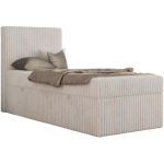 Łóżko kontynentalne TILIO 90x200 - H4 - beżowy, sztruks - strona lewa