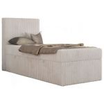 Łóżko kontynentalne TILIO 90x200 - H4 - beżowy, sztruks - strona lewa