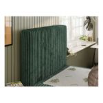 Łóżko kontynentalne TILIO 90x200 - H4 - ciemnozielony, sztruks - strona lewa