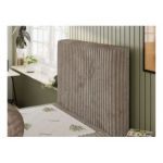 Łóżko kontynentalne TILIO 90x200 - H4 - jasnobrązowy, sztruks - strona prawa