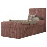 Łóżko kontynentalne TILIO 90x200 - H4 - różowy, sztruks - strona prawa