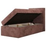 Łóżko kontynentalne TILIO 90x200 - H4 - różowy, sztruks - strona prawa