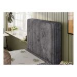 Łóżko kontynentalne TILIO 90x200 - H4 - ciemnoszary, sztruks - strona prawa