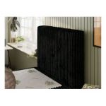 Łóżko kontynentalne TILIO 90x200 - H4 - czarny, sztruks - strona prawa